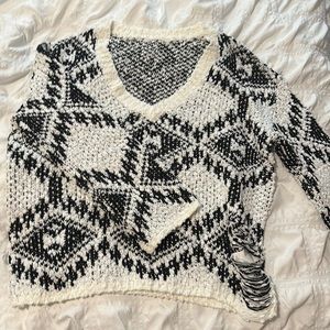 Black And White Sweater